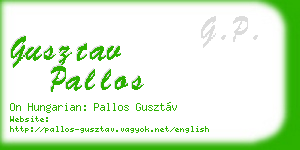 gusztav pallos business card